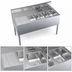 Thumbnail image #3 for Krowne Royal Series 48-Inch Three-Compartment Stainless Steel Underbar Sink with Left Drainboard, Right-Hand Bowl