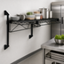 Thumbnail image #3 for Quantum Cantilever Single Shelf Wall-Mount Wire Shelving Unit, 60 x 24 Inches, Black Epoxy Finish