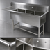 Thumbnail image #3 for John Boos Pro-Bowl 3-Compartment Sink with 24-Inch Left Drainboard, 14-Inch Deep Bowls, 16-Gauge Stainless Steel