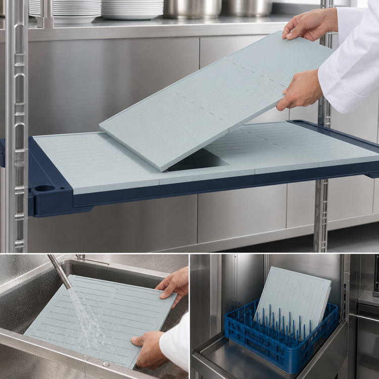 Product image #3 for MetroMax 4 All-Polymer Solid Shelf, 36-Inch W x 21-Inch D, Blue