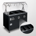 Thumbnail image #3 for Vollrath 2-Series Affordable Portable™ Deluxe 3-Well Mobile Hot Food Station with Lighted Breath Guard and Enclosed Base