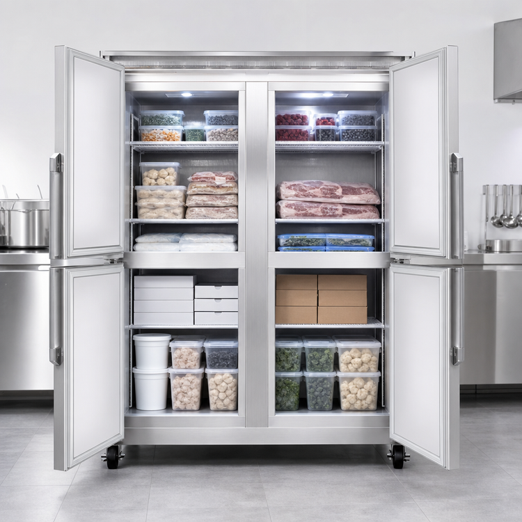 Product image #3 for Continental Refrigerator 2FESNHD Two-Section Extra-Wide Reach-In Freezer with Half Doors