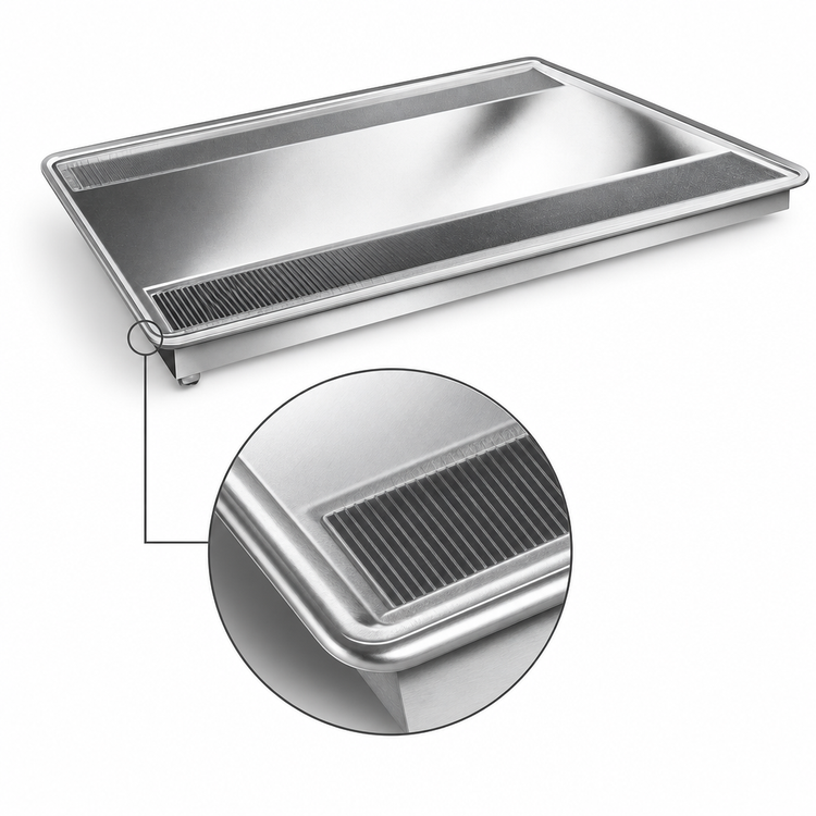 Product image #3 for Atlas Metal WUD-35 Drop-In Double Urn Drain for Beverage Stations, 35 Inch