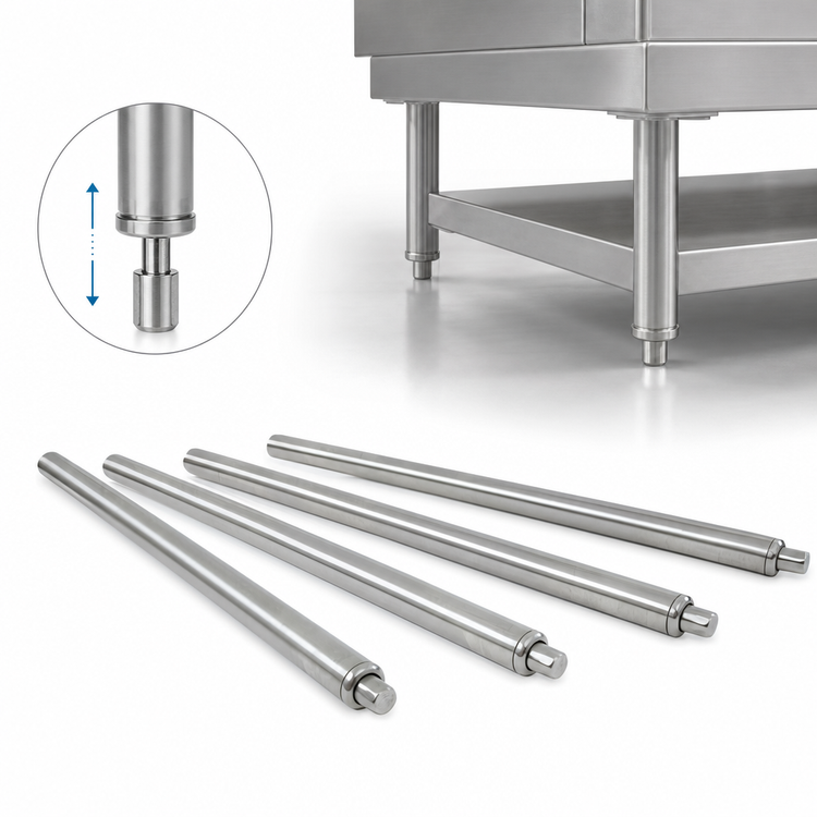 Product image #4 for 20-Inch Stainless Steel Support Leg Set with Adjustable Bullet Feet, Set of 4