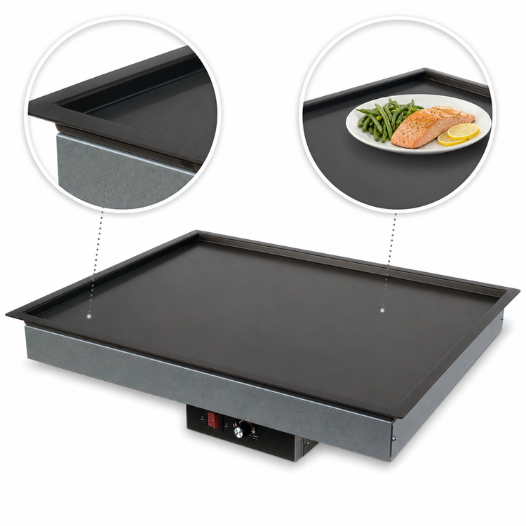 Product image #3 for Hatco Glo-Ray Built-In Rectangular Heated Shelf with Recessed Top, 37-1/2 x 31-1/2 Inches, Hardcoat Aluminum