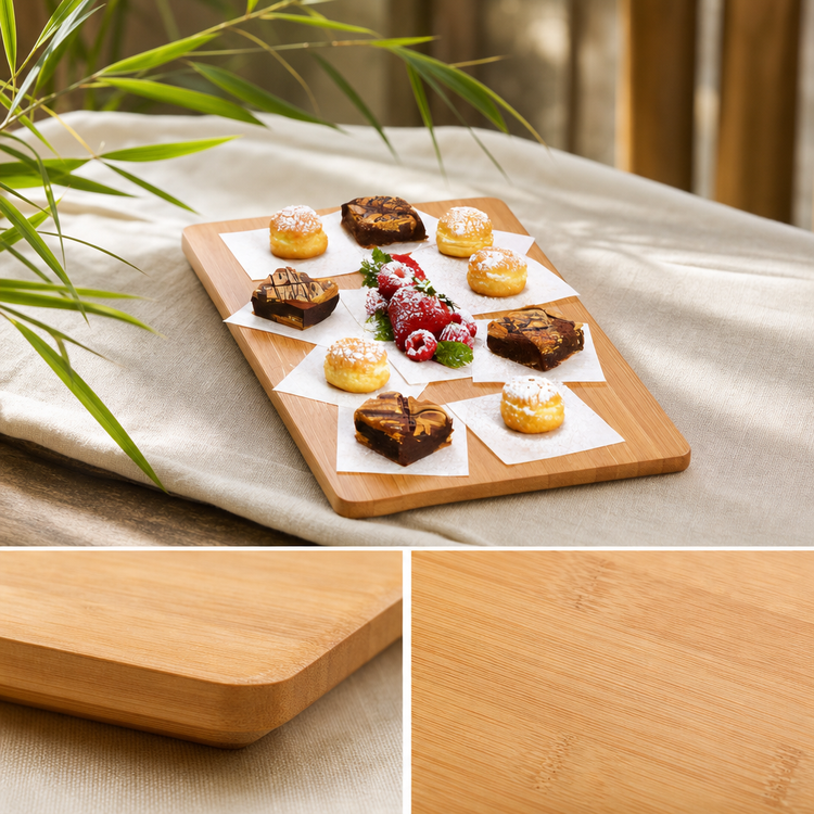 Product image #3 for American Metalcraft 14-1/2 Inch x 8-1/4 Inch Rectangular Flat Bamboo Platter