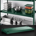 Thumbnail image #3 for Quik-Set 48-Inch x 18-Inch Flat Solid Shelf, 14-Gauge Galvanized Steel, 1000 lb. Capacity, Green Epoxy Finish