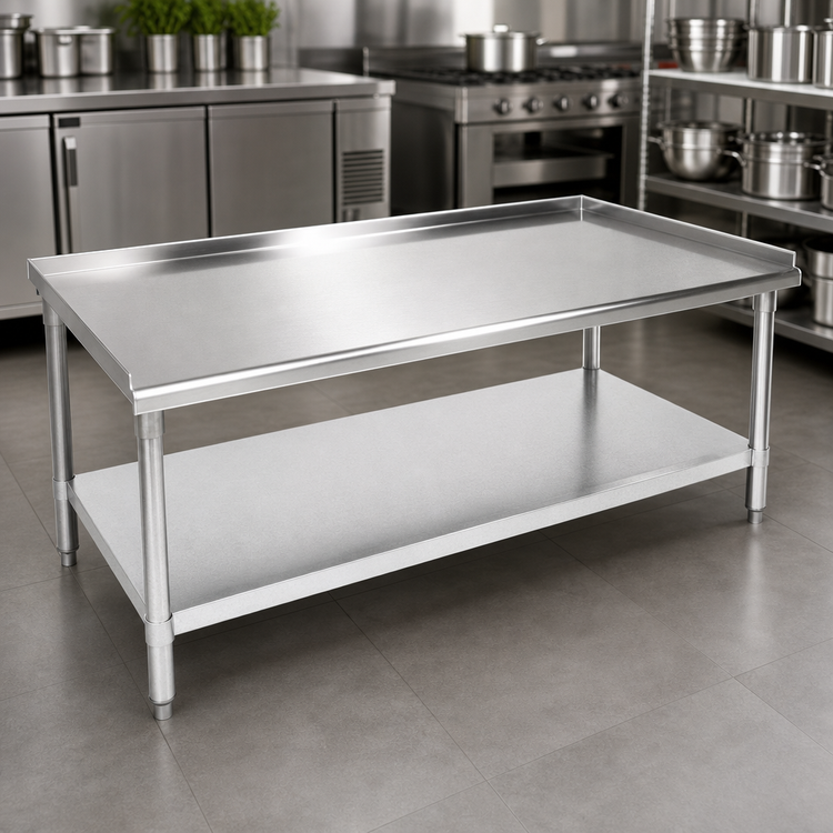 Product image #3 for John Boos Stainless Steel Equipment Stand, 60 x 30 x 24 Inches, with Adjustable Undershelf