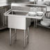 Thumbnail image #3 for Advance Tabco Special Value Series 1-Compartment Fabricated Sink with 24-Inch Right Drainboard