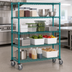 Thumbnail image #3 for Quantum 48 in W x 24 in D x 80 in H 4-Shelf Mobile Wire Shelving Cart with 5-Inch Casters