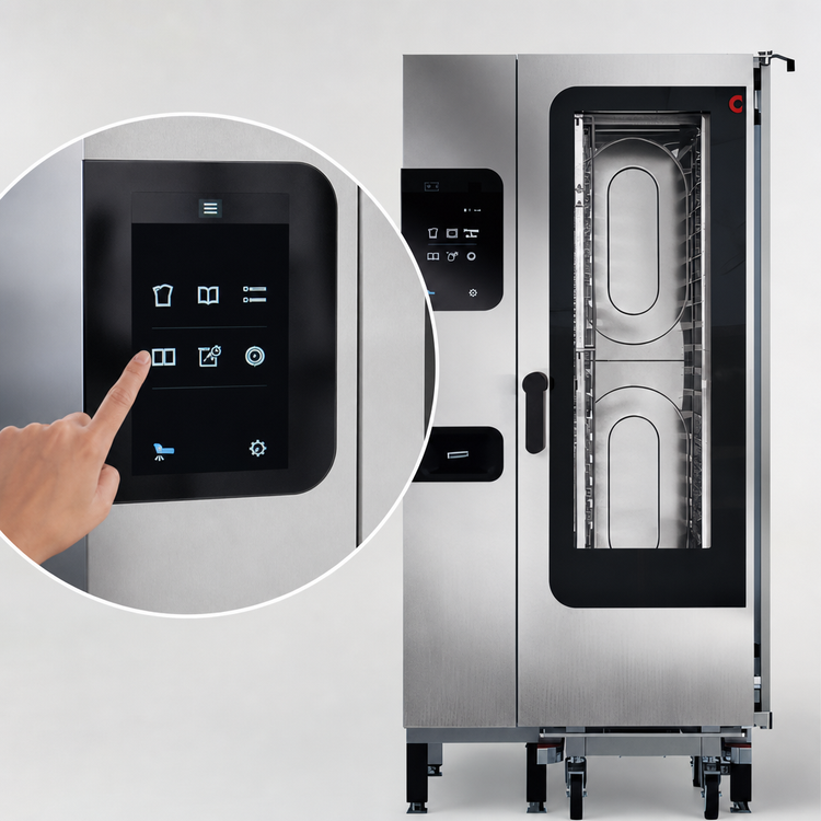 Product image #3 for Convotherm C4 ET 20.10GS-N EasyTouch 20-Pan Half-Size Gas Combi Oven with Roll-In Trolley