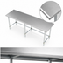 Thumbnail image #3 for 108-Inch x 14-Inch Stainless Steel Underbar Work Table with Galvanized Legs