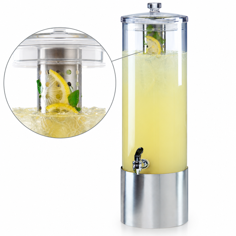 Product image #3 for Cal-Mil 5 Gallon Single Beverage Dispenser with Infusion Chamber, Acrylic and Stainless Steel