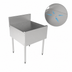 Thumbnail image #4 for Top Shelf 25-Inch Stainless Steel Freestanding Underbar Drainboard with 6-Inch Backsplash