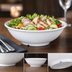Thumbnail image #3 for Carlisle Epicure Footed Serving Bowl, 36 oz, 8.63-Inch, White Melamine