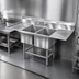 Thumbnail image #3 for Spec-Master FN Series Coved Corner Two-Compartment Stainless Steel Sink with 36-Inch Right-Hand Drainboard, 73-1/2 x 27 Inches