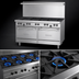 Thumbnail image #3 for Garland US Range U Series 60-Inch Gas Restaurant Range with 4 Open Burners, 36-Inch Smooth Griddle, Standard Oven and Storage Base