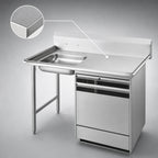 Thumbnail image #3 for Advance Tabco Special Value Series DTU-U60-48L-X Undercounter Dish Table, 48 x 30 Inches, Left Sink, 10.5-Inch Backsplash
