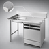 Thumbnail image #3 for Advance Tabco Special Value Series Undercounter Dish Table with Left Sink Bowl and Backsplash, 48 x 30 Inches