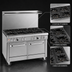 Thumbnail image #3 for Ultimate 48-Inch Commercial Gas Range with 7 Open Burners, Standard Oven, and Cabinet Base
