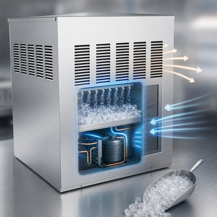 Product image #4 for Ice-O-Matic ICE Series Modular Half-Dice Cube Ice Maker, Air-Cooled, 1,310 lb/Day