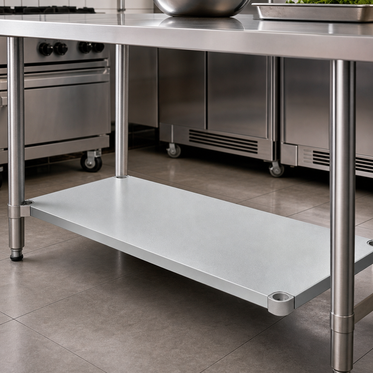 Product image #3 for Elite Series 72 x 30 Inch Galvanized Work Table Undershelf