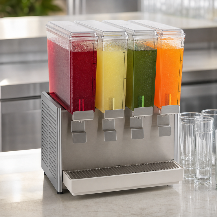 Product image #3 for Crathco Classic Bubbler Mini-Quad 4-Bowl Pre-Mix Cold Beverage Dispenser
