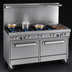 Thumbnail image #3 for Southbend Ultimate 60-Inch Gas Restaurant Range with 6 Star/Sauté Burners, 24-Inch Griddle and 2 Convection Ovens
