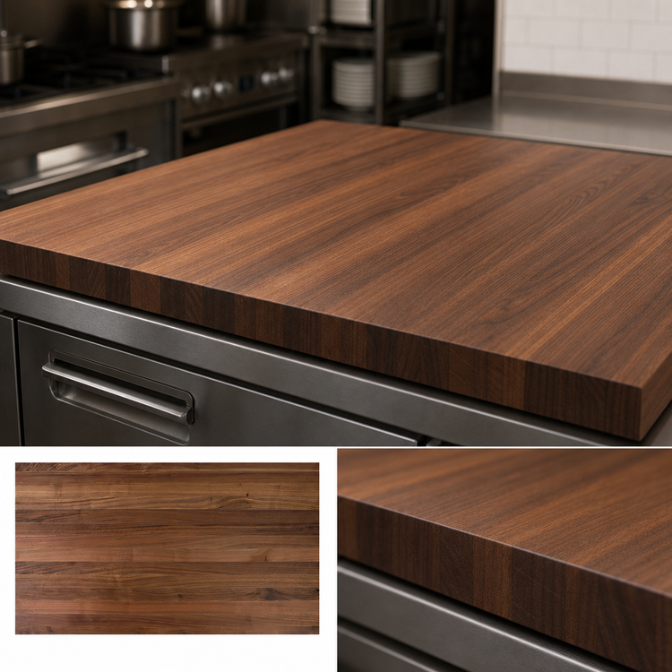 Product image #3 for Boos Block 36" x 30" American Black Walnut Edge Grain Kitchen Countertop