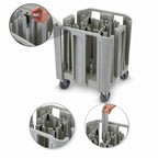 Thumbnail image #3 for Cambro S-Series ADCSC12PKG480 Compact Adjustable Dish Caddy, 12 Towers, 500 lb Capacity, Vinyl Cover