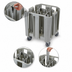 Thumbnail image #3 for Cambro S-Series Compact Adjustable Dish Caddy with 12 CamLever Towers, 27 x 27 x 31-3/4 Inches, Speckled Gray