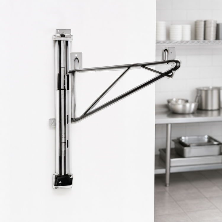Product image #3 for Eagle Group Valu-Gard Adjustable Post Wire Wall Mount End Unit for 21-Inch Deep Shelves