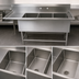 Thumbnail image #3 for John Boos Pro-Bowl 3-Compartment Sink with Left Drainboard, 18 x 24 x 14 Inch Bowls