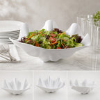 Thumbnail image #3 for Winco PSBW-5W 5-Qt Pearl White ABS Plastic Shell Serving Bowl Case of 12