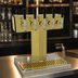 Thumbnail image #3 for Glastender Countertop Tee Draft Dispensing Tower with 5 Faucets, Air-Cooled, Polished Brass Finish