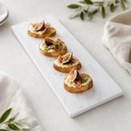 Thumbnail image #4 for American Metalcraft MW24 White Marble Melamine Rectangular Serving Board, 24 x 8.75 Inches Case of 6