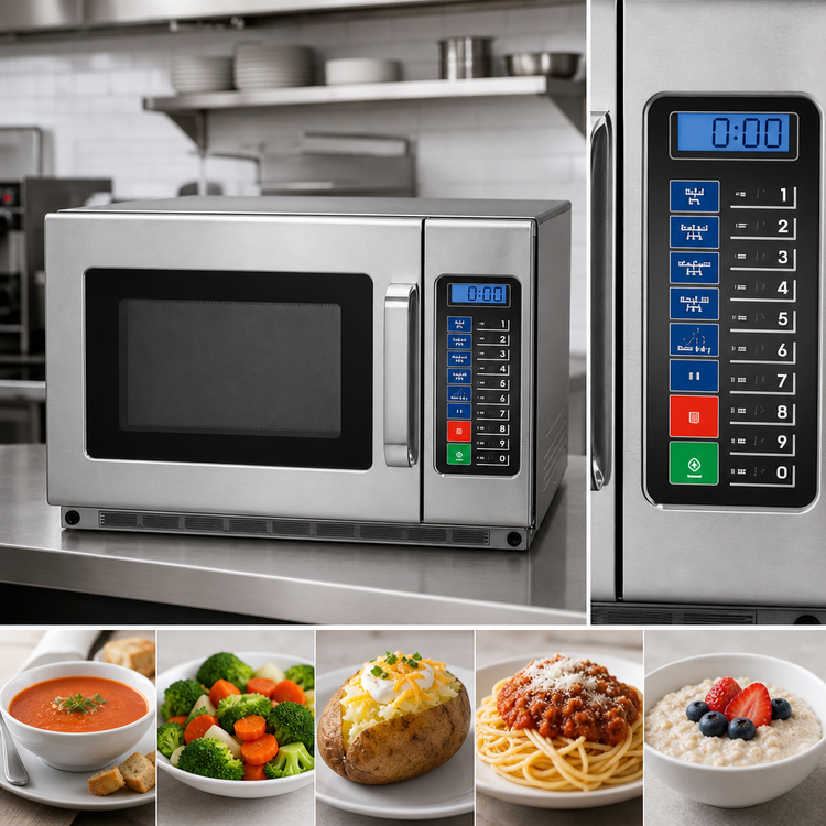Product image #3 for Waring Commercial Heavy-Duty Microwave Oven, 1.2 Cu. Ft., 208/230V, 1.8 kW