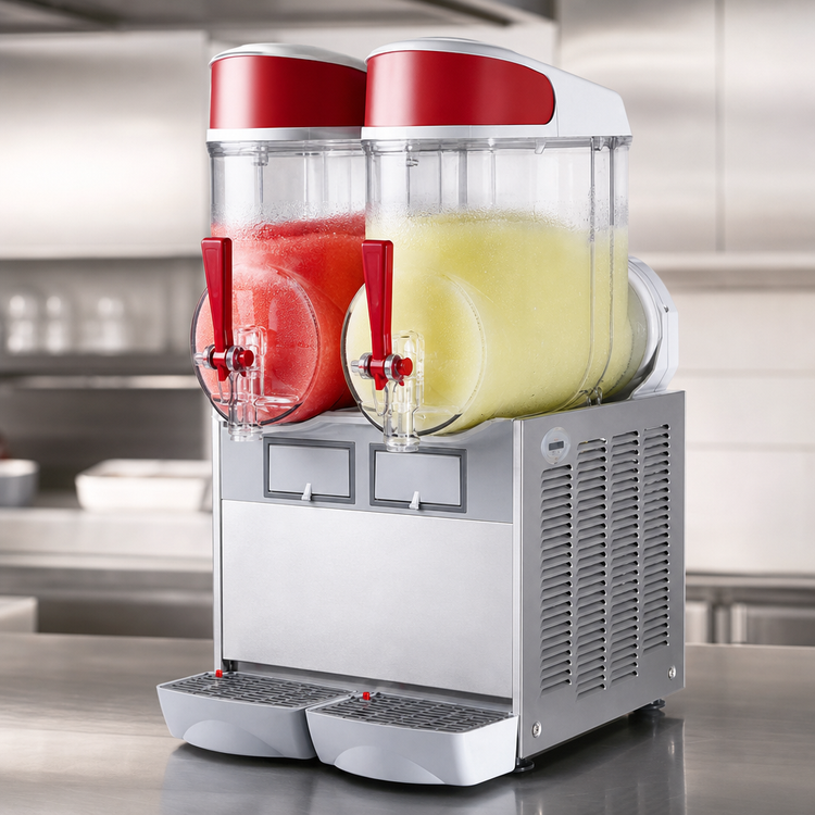 Product image #3 for Trento Ugolini MT2 Countertop Dual-Bowl Granita Dispensing Machine