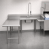 Thumbnail image #3 for Advance Tabco U-Shaped Soiled Dish Table with Pre-Rinse Sink and Landing, Left-Attach, 108 x 84 Inches