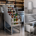 Thumbnail image #3 for 24-Inch Freestanding Underbar Liquor Display Rack, 5-Step, 304 Stainless Steel, 3-Inch Backsplash