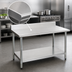 Thumbnail image #3 for Deluxe Series 84-Inch x 30-Inch Stainless Steel Work Table with 4-1/2-Inch Backsplash and Undershelf