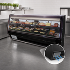 Thumbnail image #3 for Howard-McCray 40E Series SC-CDS40E-8-BE-LED 100.5-Inch Full-Service Deli Meat & Cheese Case, Straight Glass, Self-Contained Refrigeration