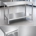 Thumbnail image #3 for Eagle Spec-Master 72-Inch x 24-Inch Stainless Steel Flat Top Work Table with Adjustable Galvanized Undershelf