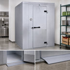Thumbnail image #3 for Kolpak Kold-Front KFX8-0610-CR Indoor Floorless Walk-In Cooler with Remote Refrigeration, 26-Gauge Embossed Galvalume, 6' x 10' x 8'6"