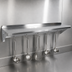Thumbnail image #3 for John Boos Cucina Mensola Wall-Mount Stainless Steel Pot Rack Shelf with Utensil Bar and Hooks, 48 Inch W x 12 Inch D