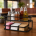 Thumbnail image #3 for American Metalcraft 2-Tier Iron Condiment Caddy, Black