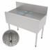 Thumbnail image #4 for Perlick Top Shelf 36-Inch Freestanding Underbar Stainless Steel Drainboard with 6-Inch Backsplash