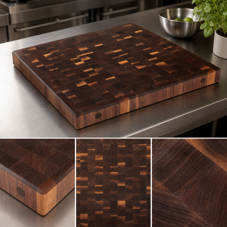 Product image #3 for Boos Block End Grain American Black Walnut Island Countertop, 48 x 32 x 4 Inch, Cream Finish