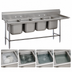 Thumbnail image #3 for Advance Tabco Regaline 4-Compartment Floor Model Sink with Right-Hand Drainboard, 20