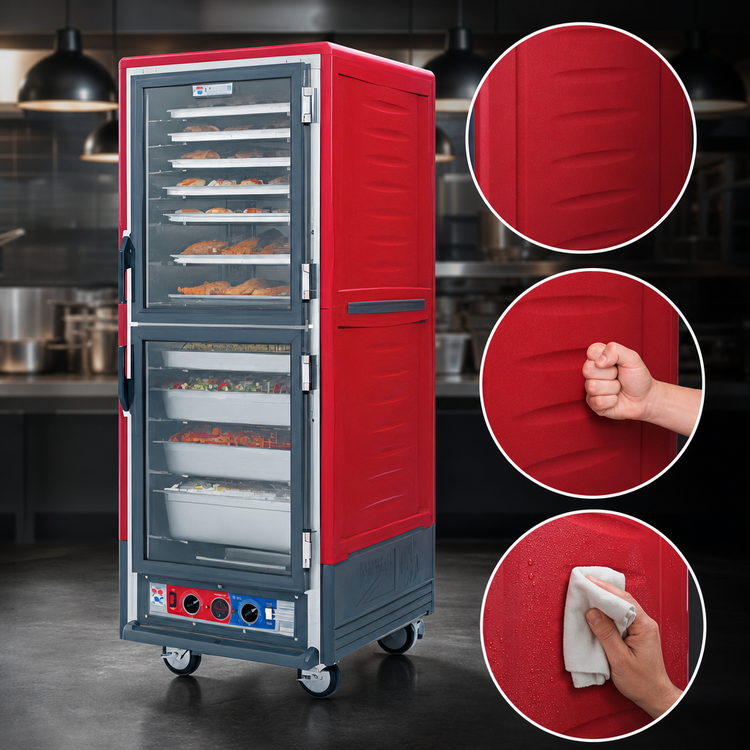 Product image #3 for Metro C5 Insulation Armour Full-Height Heated Holding Cabinet with Dutch Clear Doors, 34 Pan Capacity